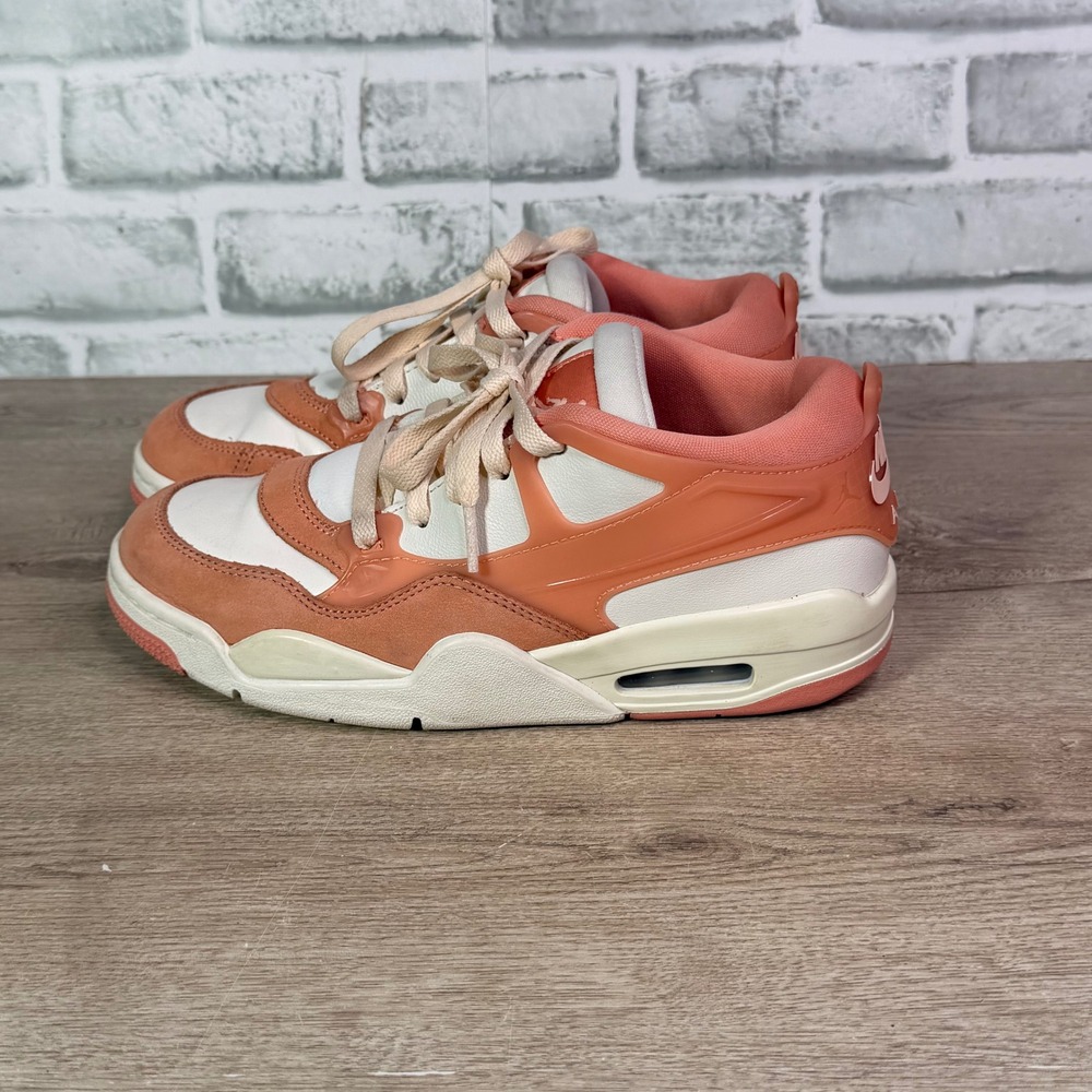Jordan Air Jordan 4 RM Guava Ice Sneakers Leather Suede Pink White Womens 8